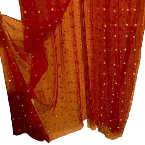 Beads & Rhinestone Sheer Mesh Long Maxi Dress, Women’s Size Small “…Party - Picture 5 of 11